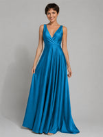 A-line Bridesmaid Dress with Cross-Over Bodice