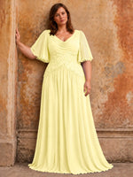 Cowl Neck Mother of the Bride Dress with Applique-Plus Size 