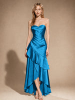 Strapless Prom Dress with Tiered Ruffles 