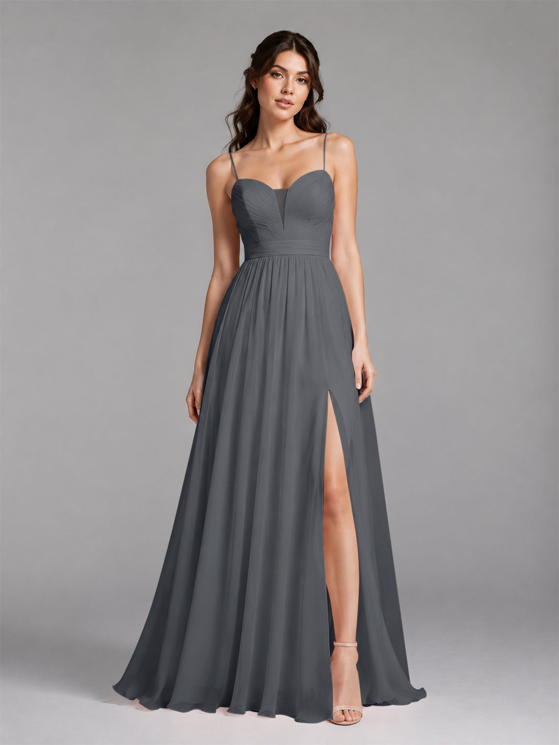 A-Line Bridesmaid Dress with Spaghetti Straps