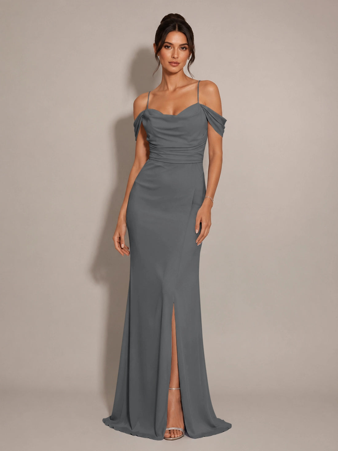Trumpet Bridesmaid Dress with Slit