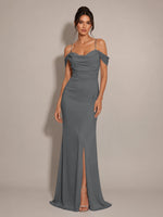 Trumpet Bridesmaid Dress with Slit