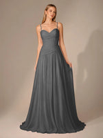 Chiffon Bridesmaid Dress with Ruched Design 