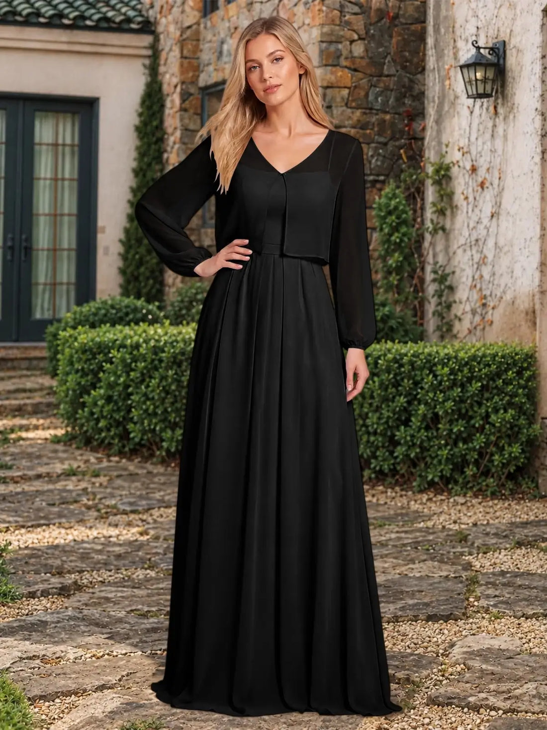 Two-Piece Square Neckline Bridesmaid Dress with Jacket