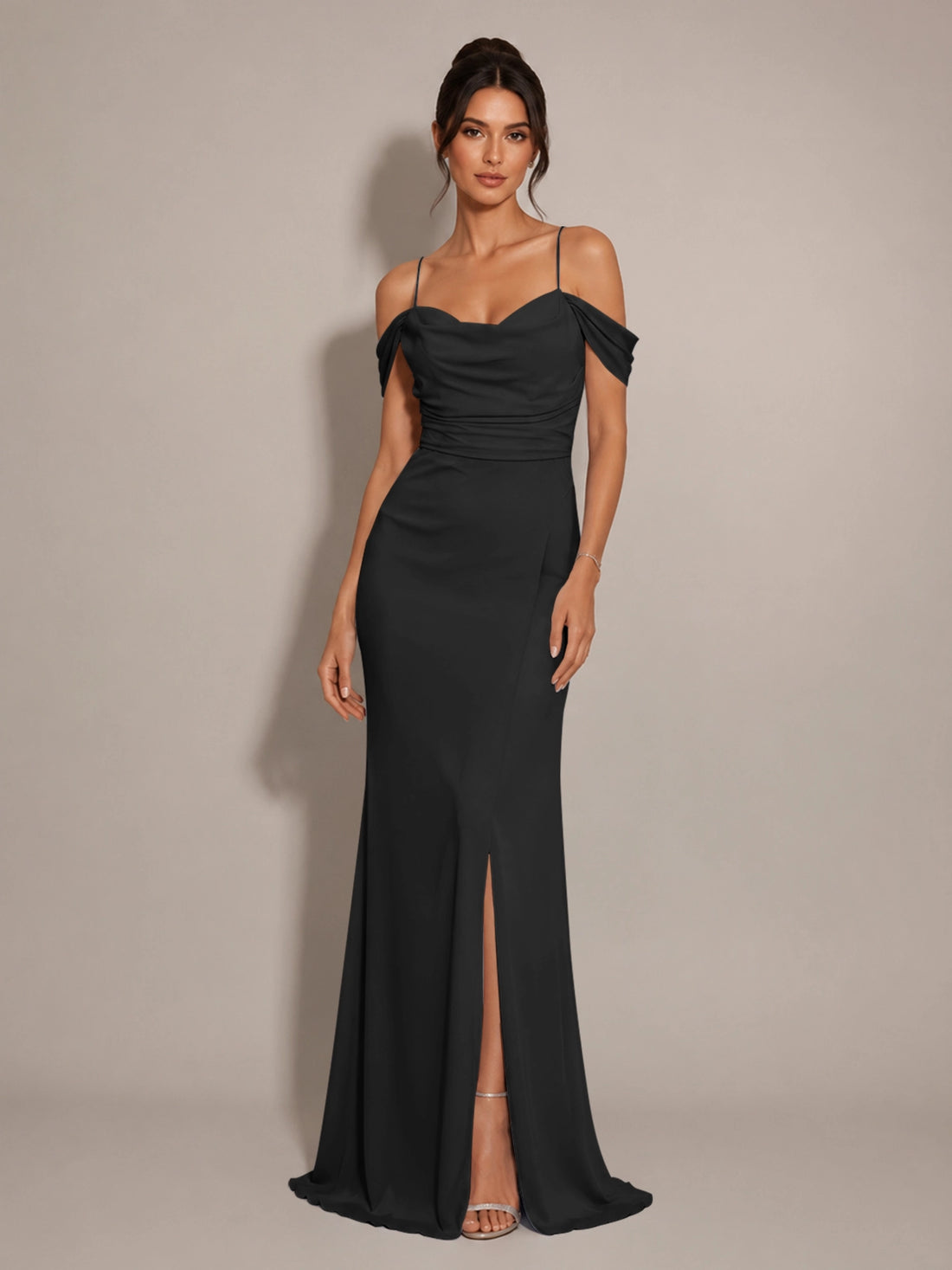 Trumpet Bridesmaid Dress with Slit