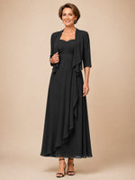 Two-piece Mother of the Bride Dress with Ruffle Design 