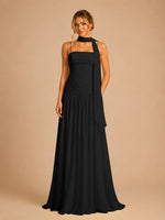 Chiffon Bridesmaid Dress with Scarf Detail 