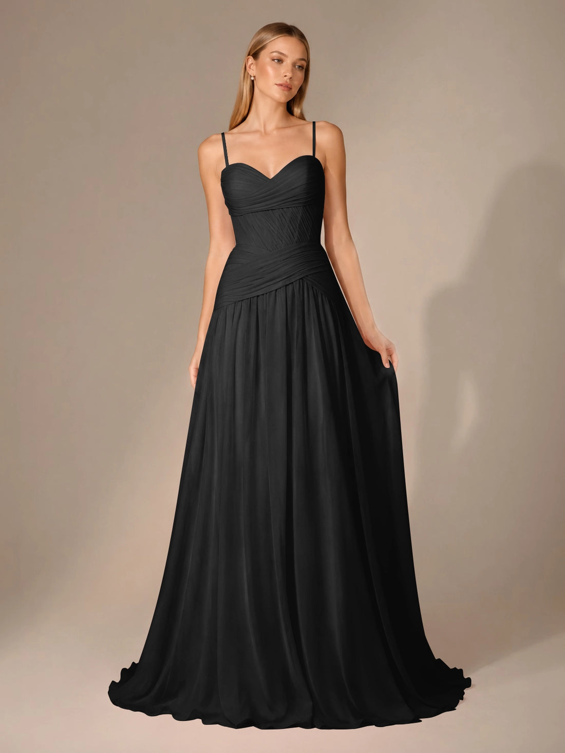 Chiffon Bridesmaid Dress with Ruched Design 