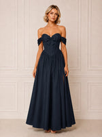 A-line Bridesmaid Dress with Bow Detail 