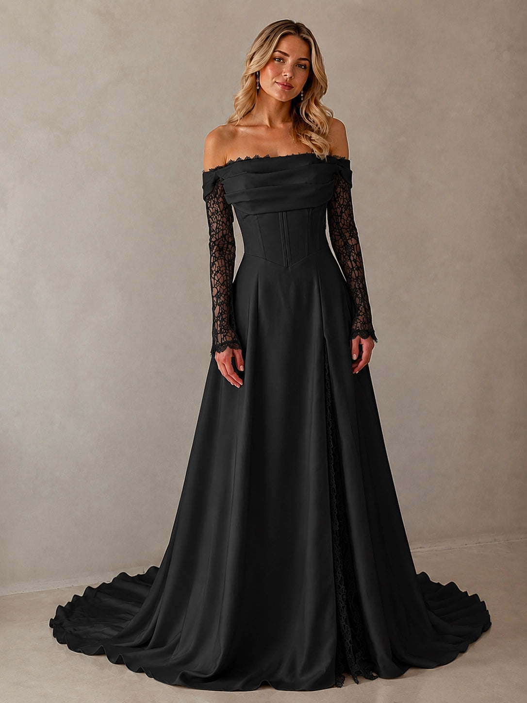 Lace Long Sleeves Wedding Dress 