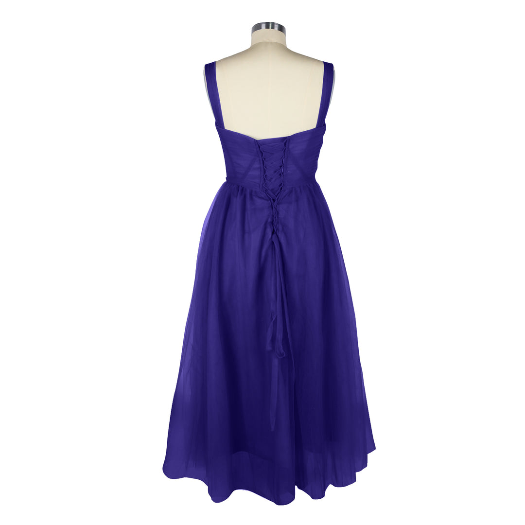 Layered Tulle Bridesmaid Dress #Navy-blue
