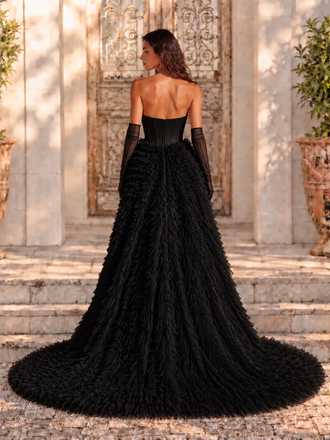 Tulle Wedding Dress with High-Low 