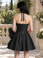 Halter Oversized Bow Mini Dress 