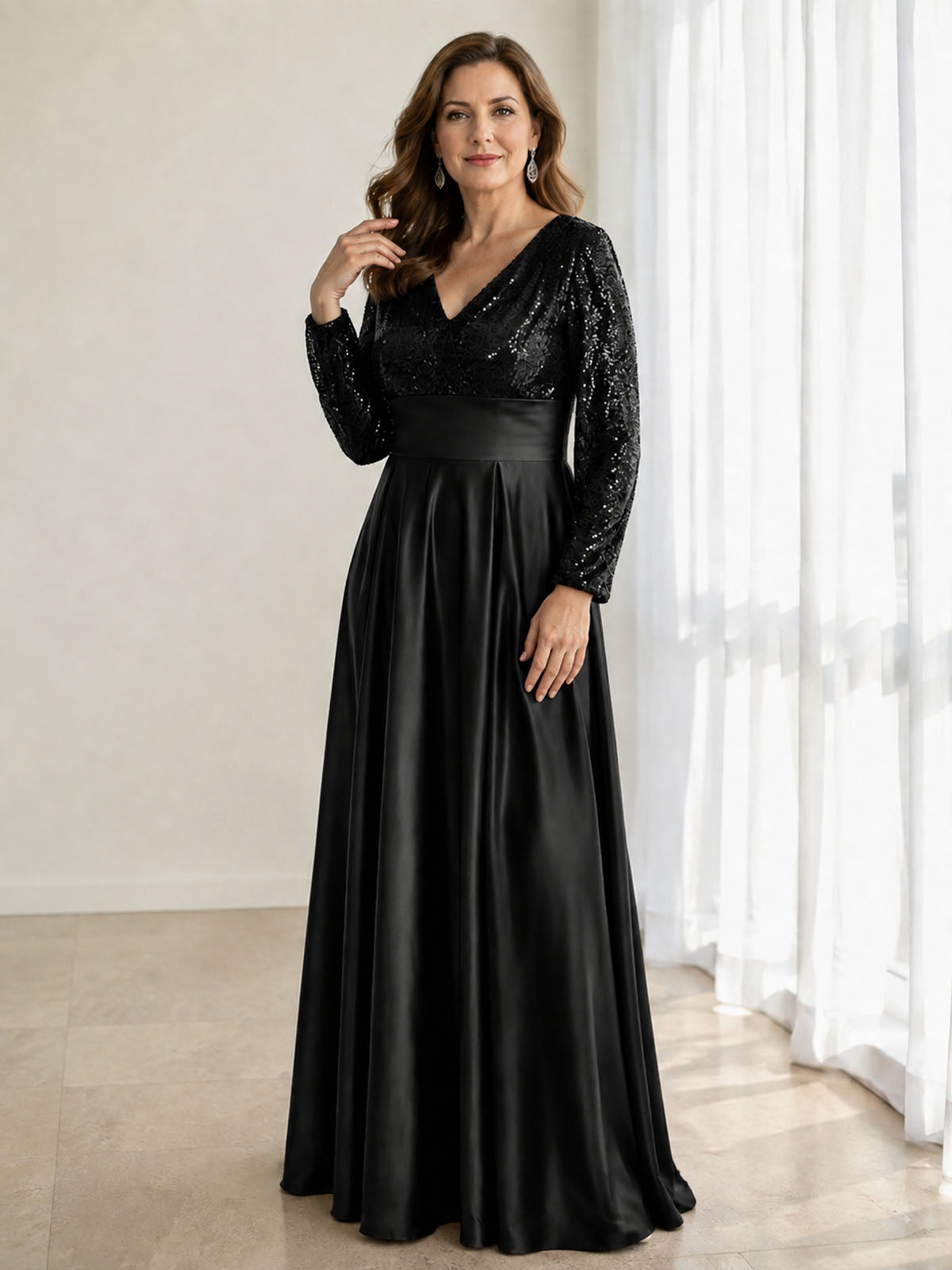 Sequin Mother of The Bride Dress 