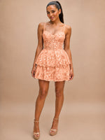 Sequin Appliques Mini Dress 