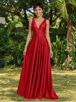 A-line Bridesmaid Dress with Cross-Over Bodice