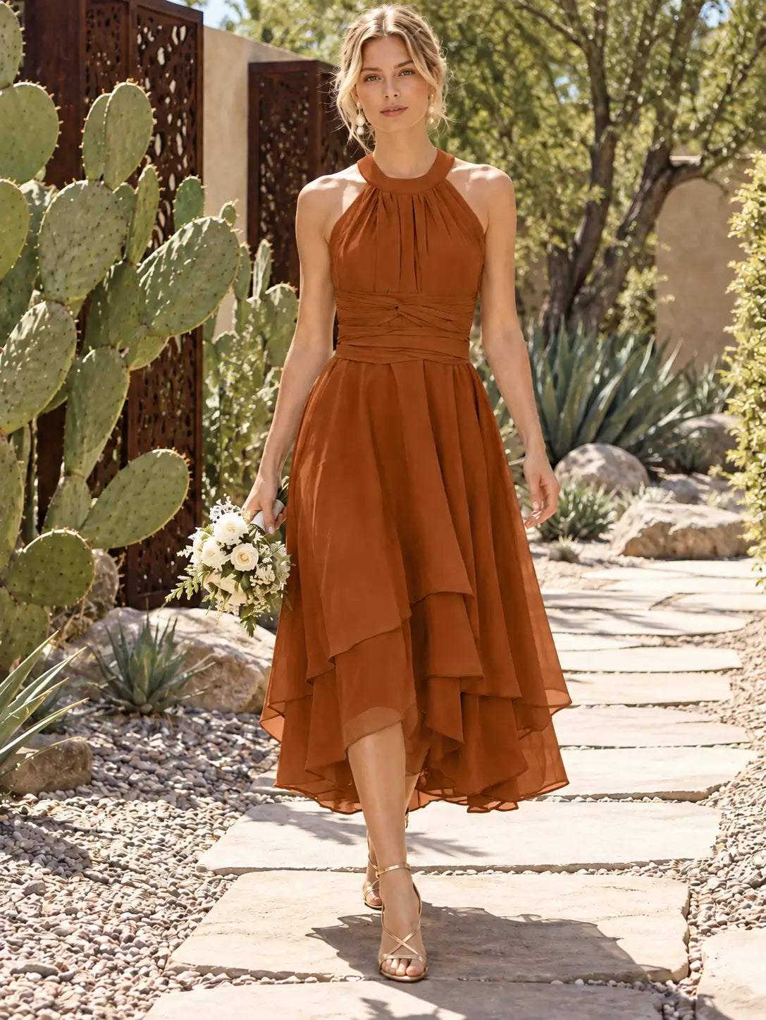 Halter Bridesmaid Dress 