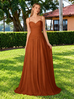 Chiffon Bridesmaid Dress with Ruched Design 