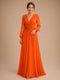 Chiffon Mother of The Bride Dress #Burnt-Orange
