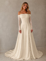 Lace Long Sleeves Wedding Dress 