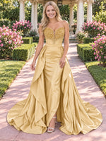 Strapless Sequin Prom Dress 