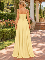 Spaghetti Asymmetrical Bridesmaid Dress 