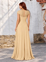 Chiffon Mother of the Bride Dress with Lace Appliques