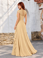 Chiffon Mother of the Bride Dress with Lace Appliques