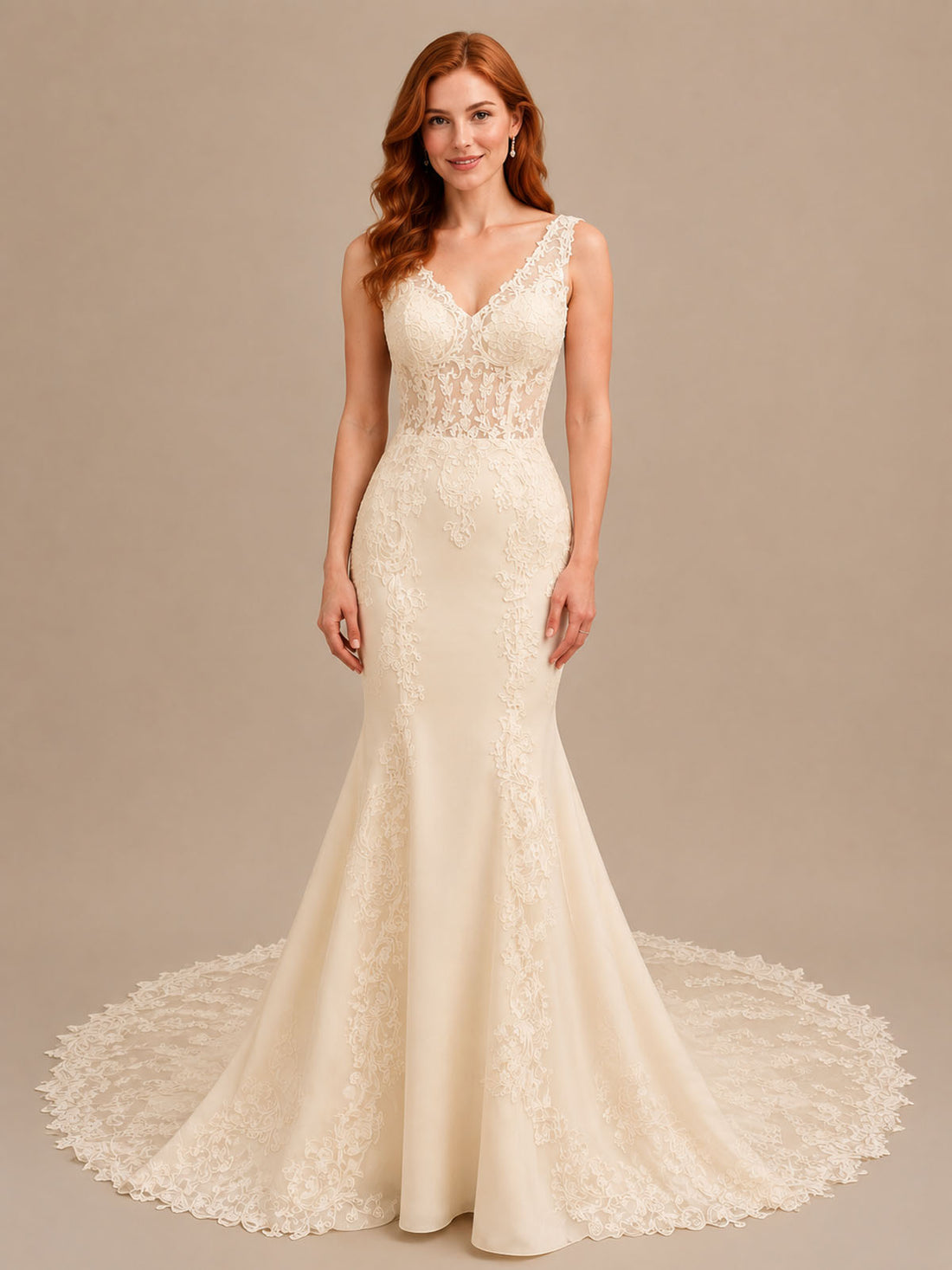 Mermaid Lace Wedding Dress 