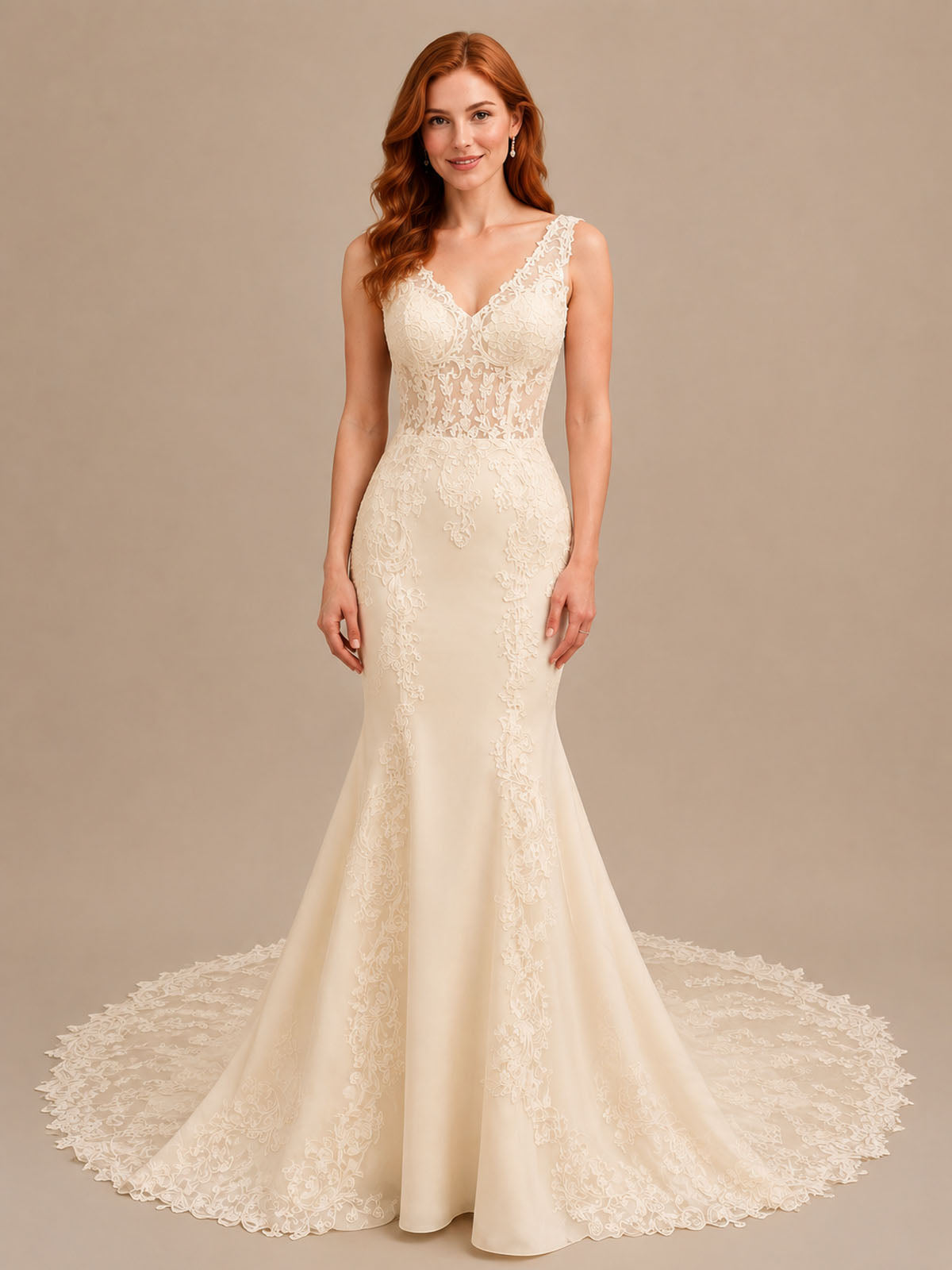 Mermaid Lace Wedding Dress 