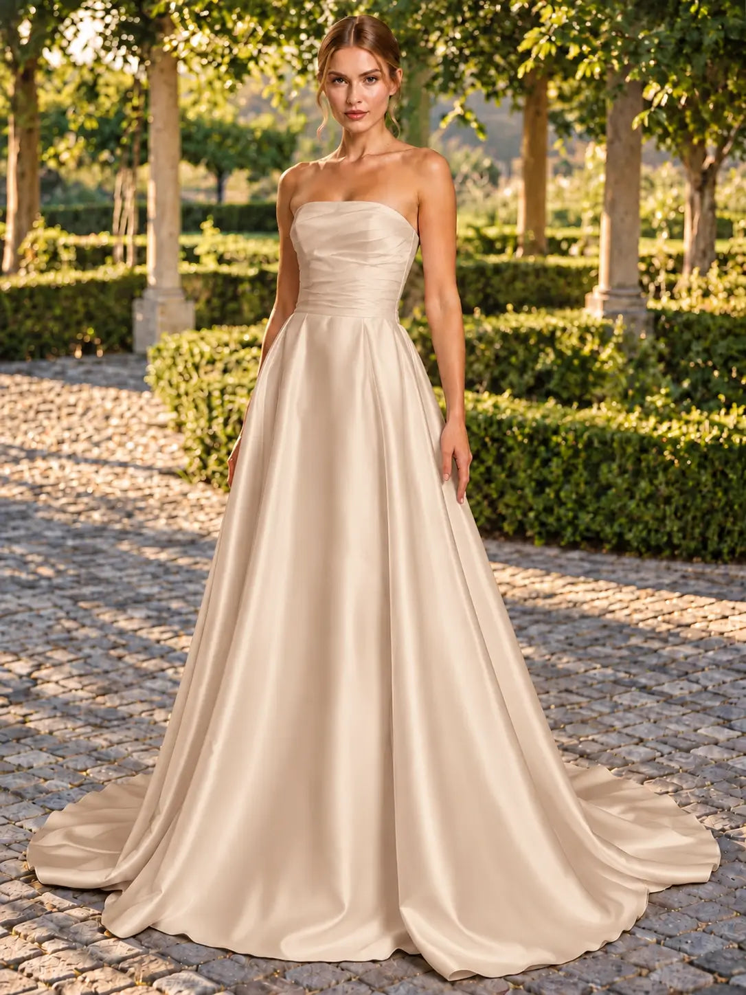 A-line Wedding Dress with Ruched 
