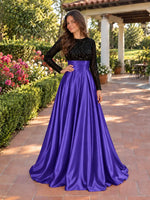 Sequin Jewel Neckline Prom Dress 