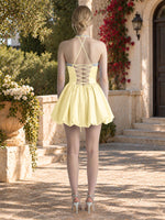 Beading Bubble Hem Mini Dress 