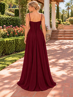 Spaghetti Asymmetrical Bridesmaid Dress 