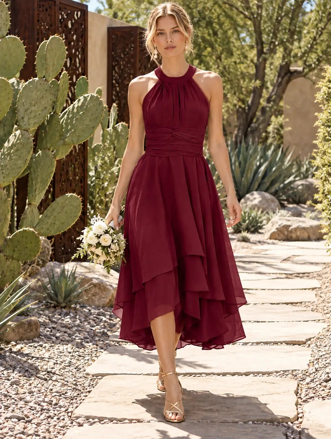 Halter Bridesmaid Dress 