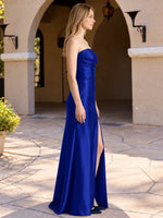 Strapless Ruched Bodice Prom Dress 