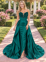 Strapless Sequin Prom Dress 
