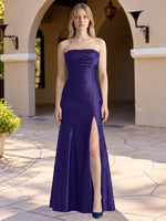 Strapless Ruched Bodice Prom Dress 