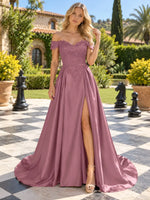 Applique Bodice Prom Dress 