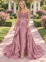 Strapless Sequin Prom Dress 