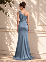 One-Shoulder Bridesmaid Dress with Sash