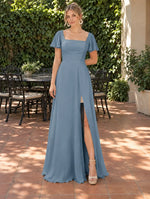 Flutter Sleeves Bridesmaid Dress 