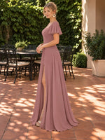 Flutter Sleeves Bridesmaid Dress 