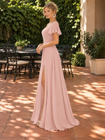 Flutter Sleeves Bridesmaid Dress 