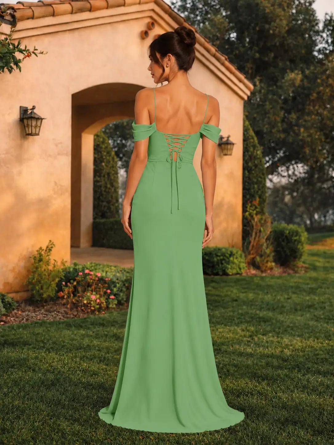 Trumpet Bridesmaid Dress with Slit