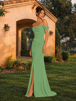 Trumpet Bridesmaid Dress with Slit