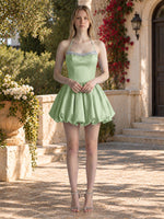 Beading Bubble Hem Mini Dress 