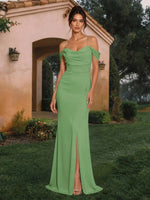 Trumpet Bridesmaid Dress with Slit
