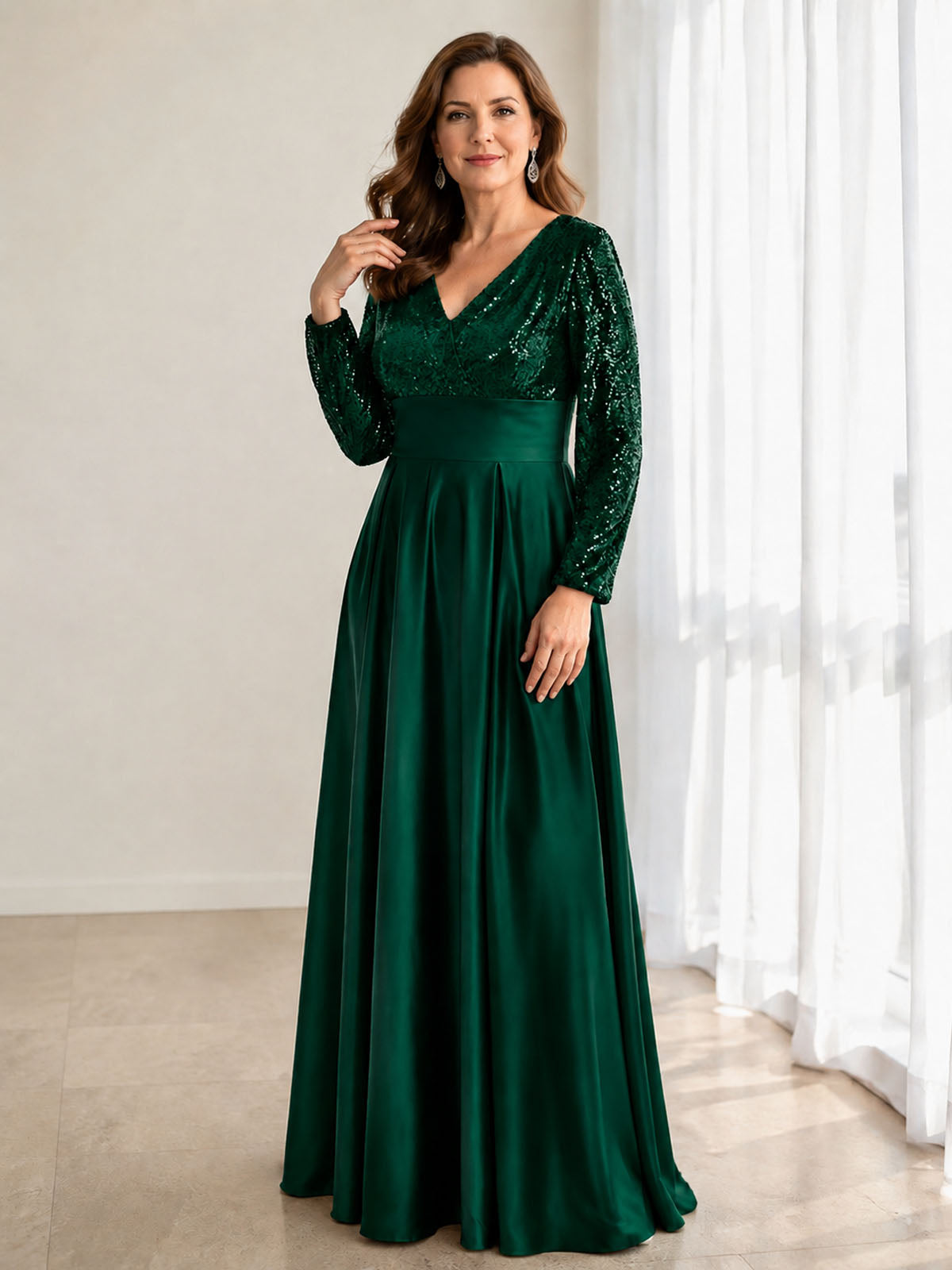 Sequin Mother of The Bride Dress 