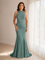 Halter Neckline Trumpet Dress 